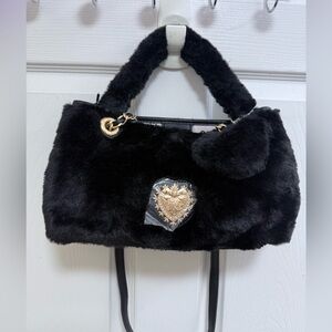 NWT Juicy Couture “Love Furry Friends” Black Satchel